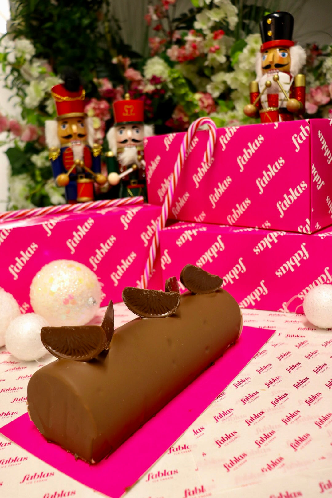 Christmas Ice Cream Logs